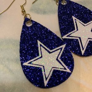 Handmade Dallas Cowboy Cheer Earrings